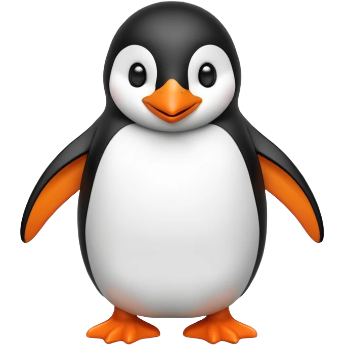 Create a penguen smile emoji