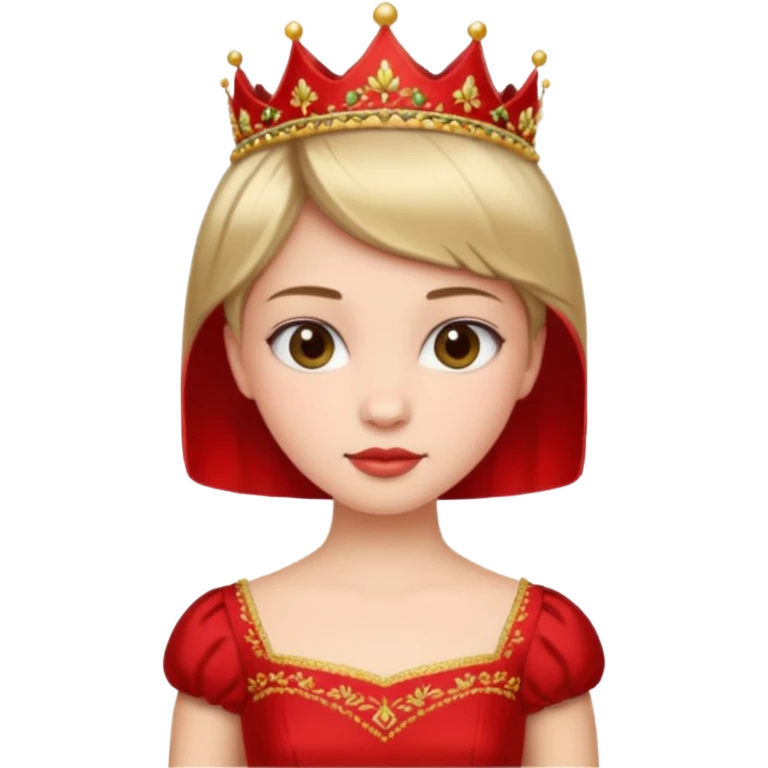 Short hair princess in red emoji