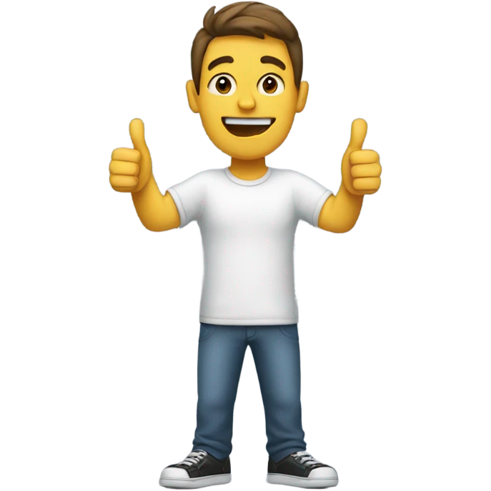 guy giving two thumbs up emoji