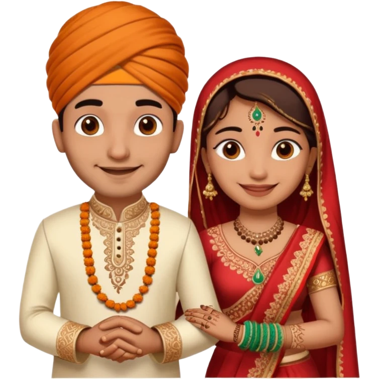 Newlywed Indian couple  emoji