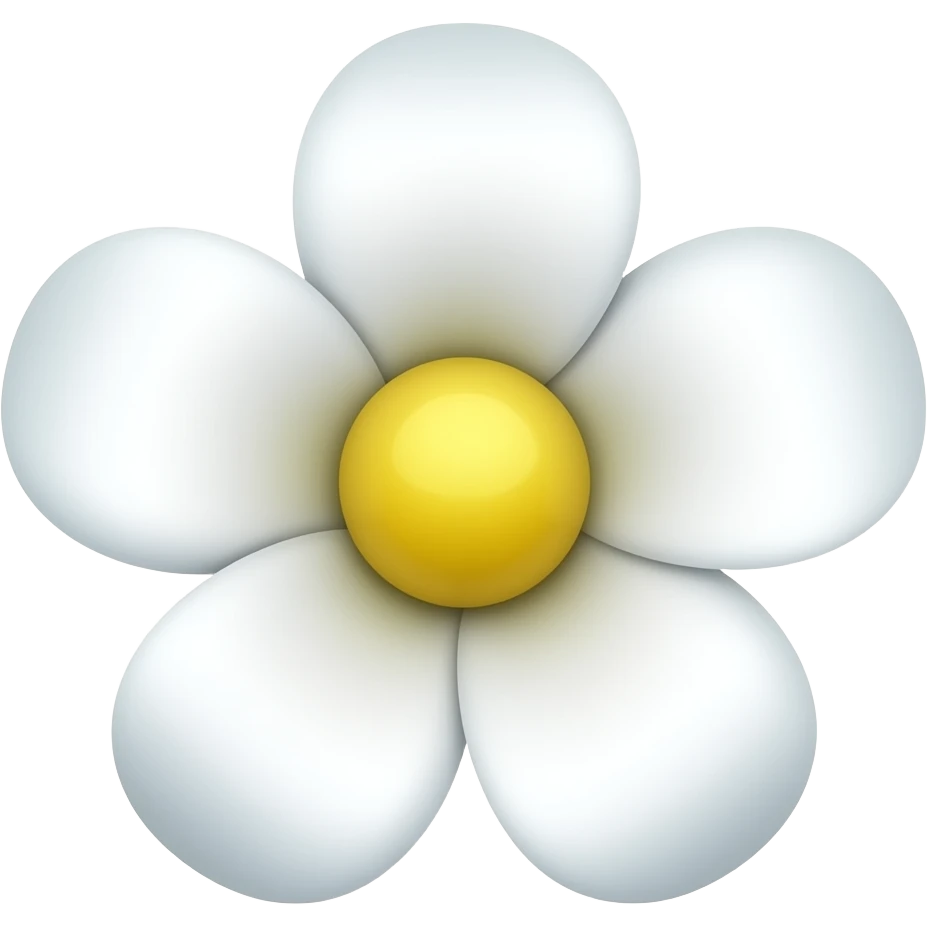 White asthetic flower emoji