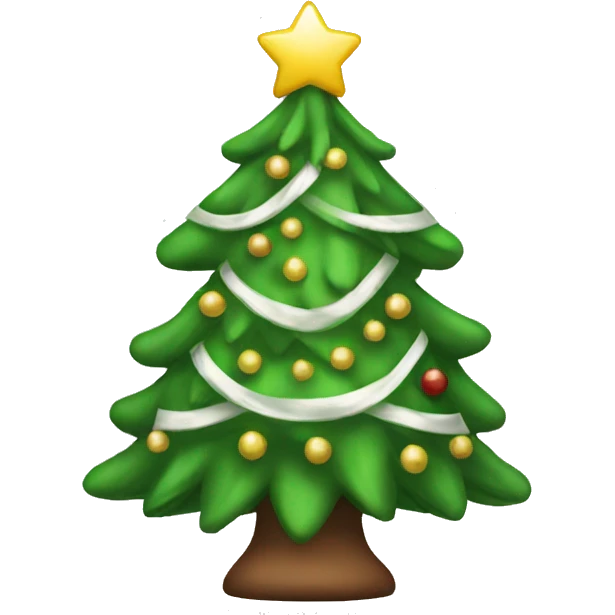 Christmas tree with white bows emoji