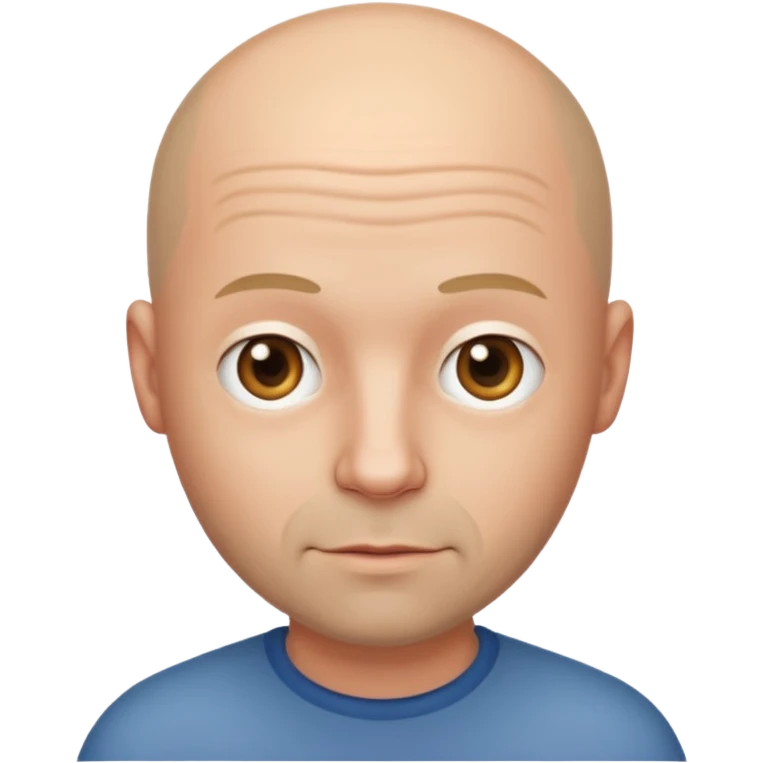 bald man with very little hair emoji