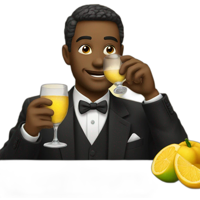rich man drinkin emoji