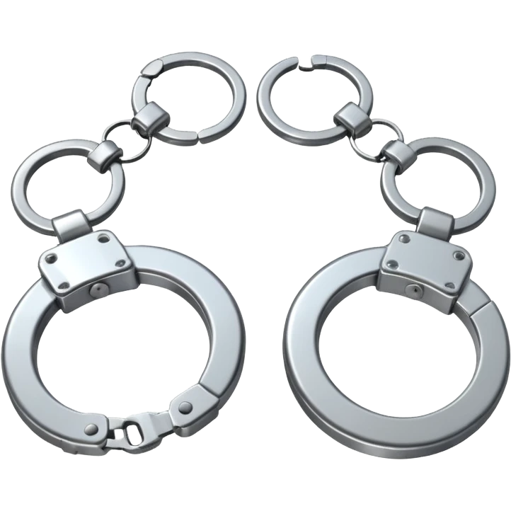 Handcuffs – shiny metal cuffs emoji