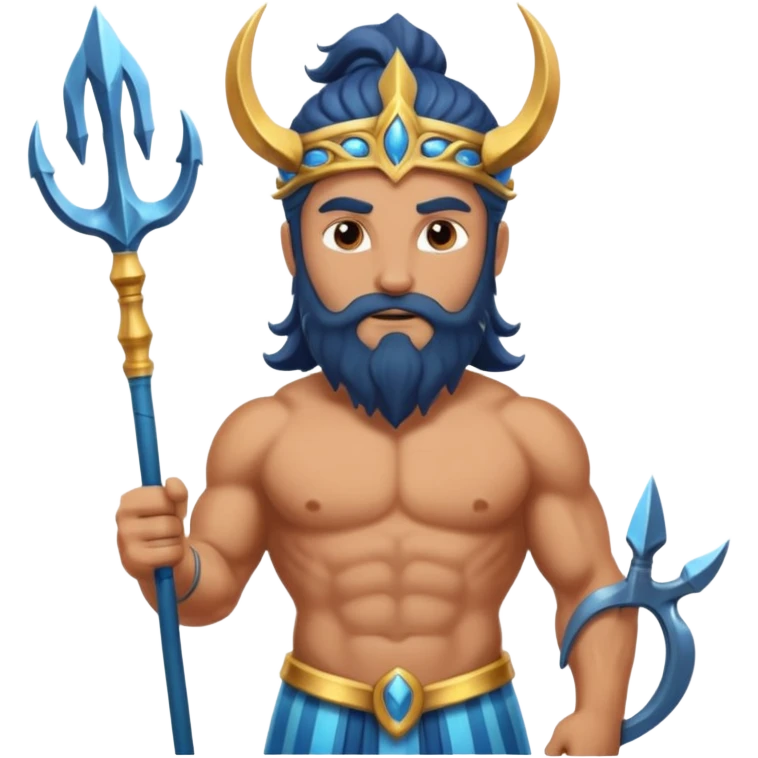 Poseidon, God of Sea from Olympus Gods emoji