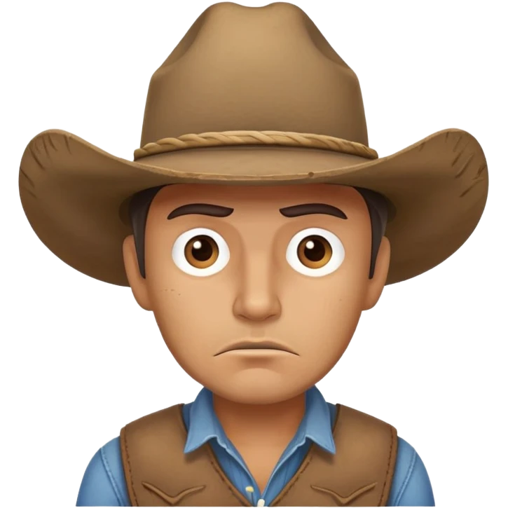 Stressed cowboy  emoji