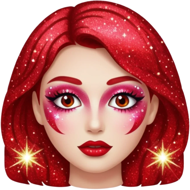 red glitter artist emoji
