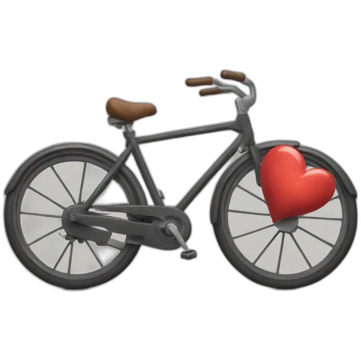 Heart on a bicycle emoji