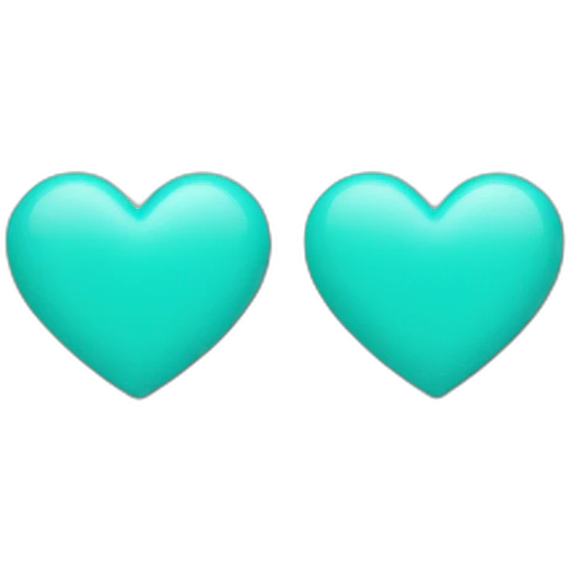 Turquoise heart emoji