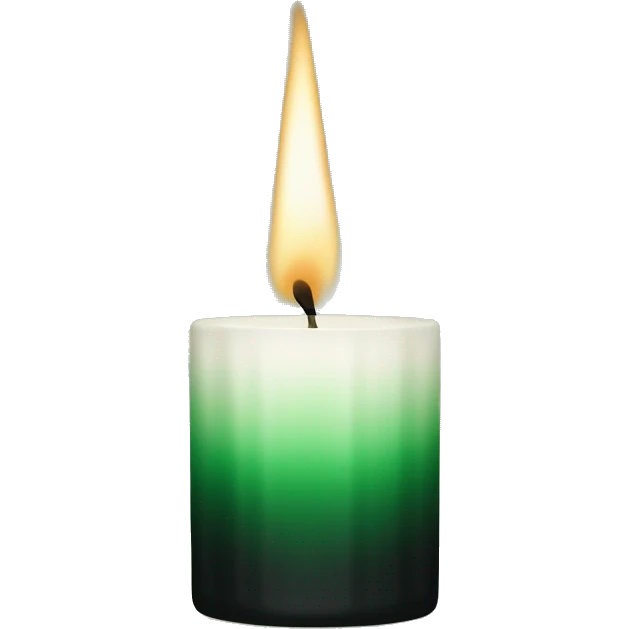 fragrance candle with green and black colors, no emoji emoji