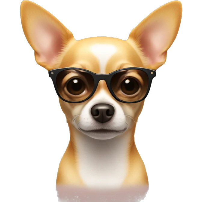 Chihuahua with sunny glasses  emoji