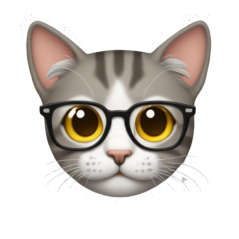Gato con lentes emoji