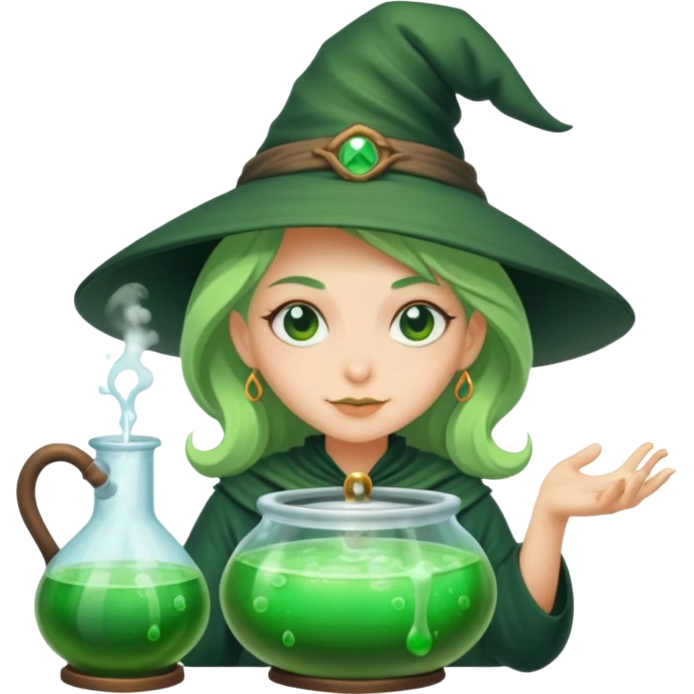 green witch cooking potion emoji