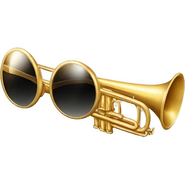 trumpet with sunglasses emoji