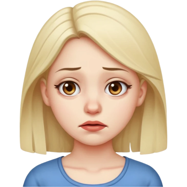 Girl giving side eyes disgust  emoji