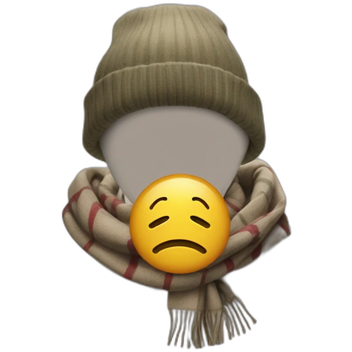 Underground smiley face with burberry scarf and C.P. Company sweatshirt emoji