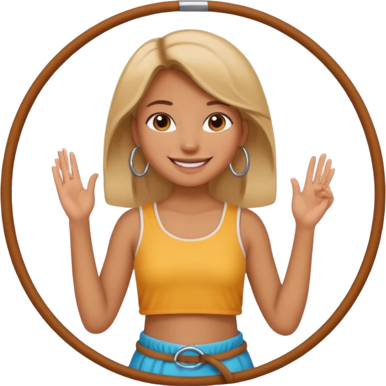 hoop at girl waist emoji