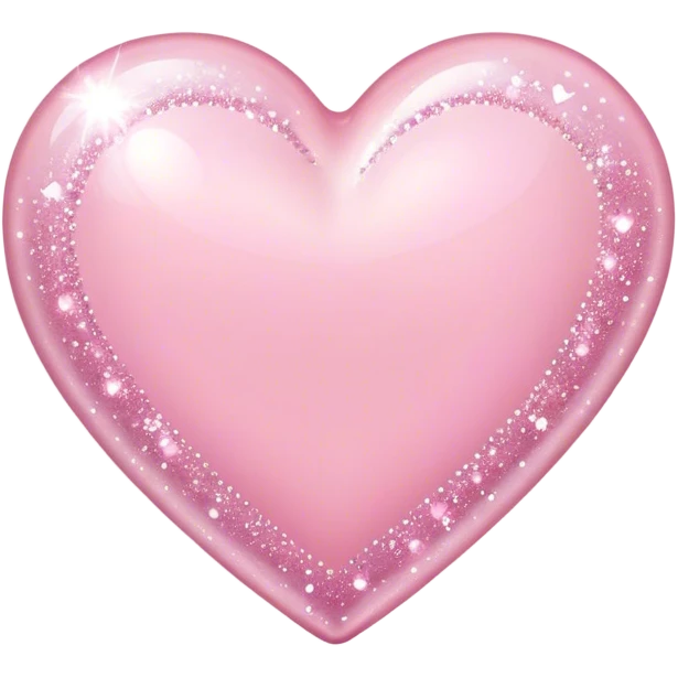 Baby pink heart with sparkles emoji