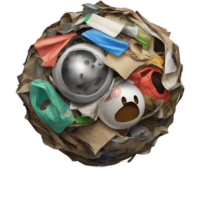 Trash ball space emoji