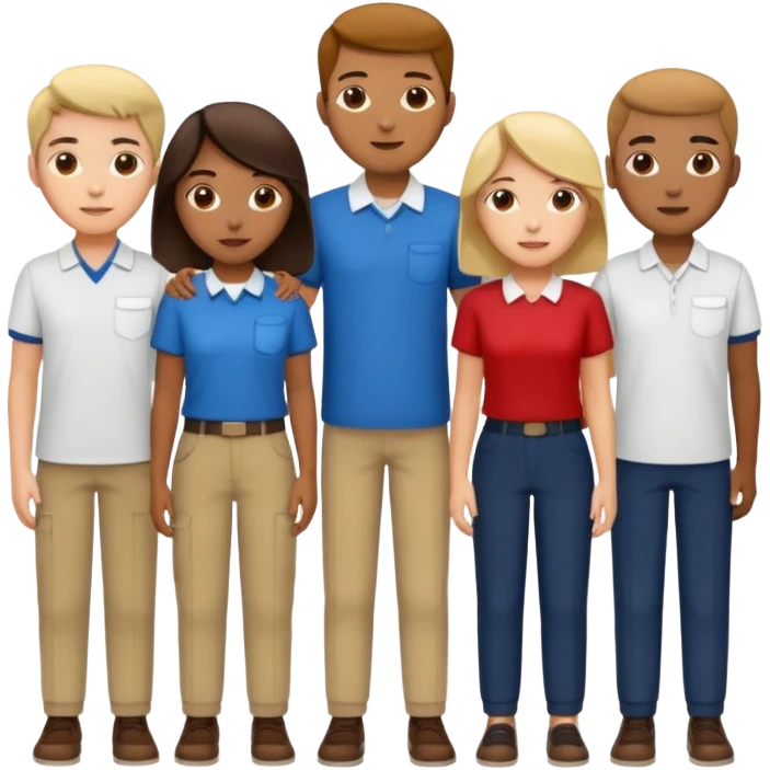 team wearing casual uniform clothes emoji