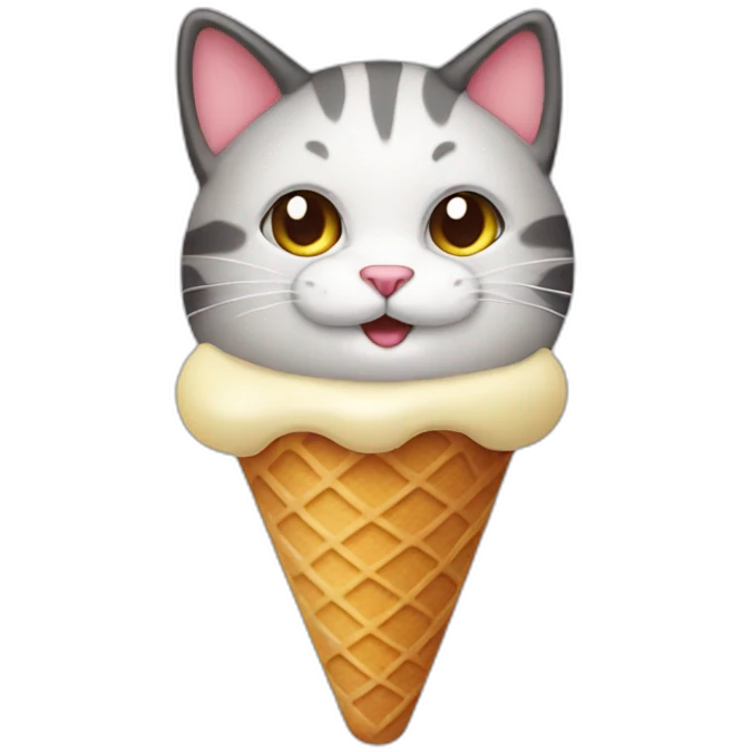 CAT ice cream emoji