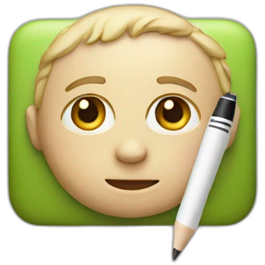 iPad with Apple pencil emoji