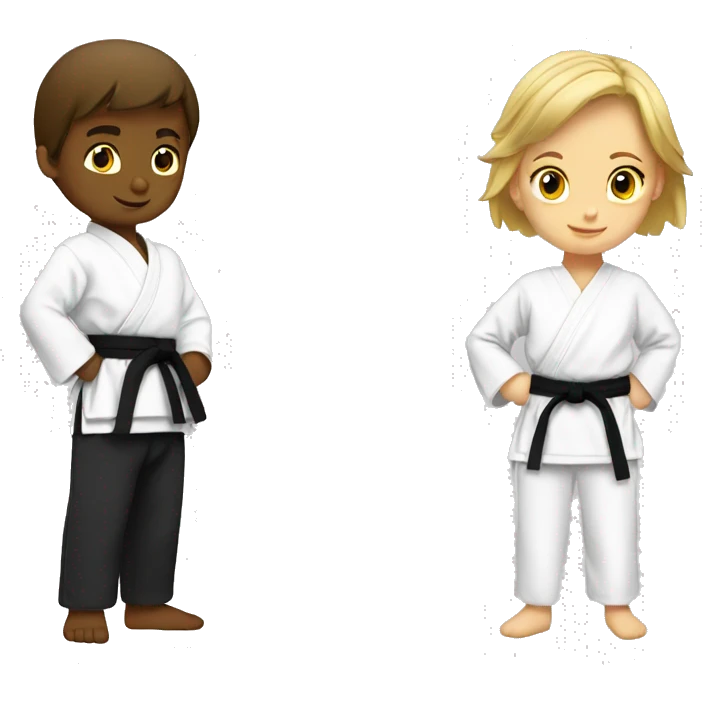 karate girl and boy emoji