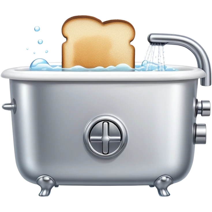 Toaster in a bathtub emoji
