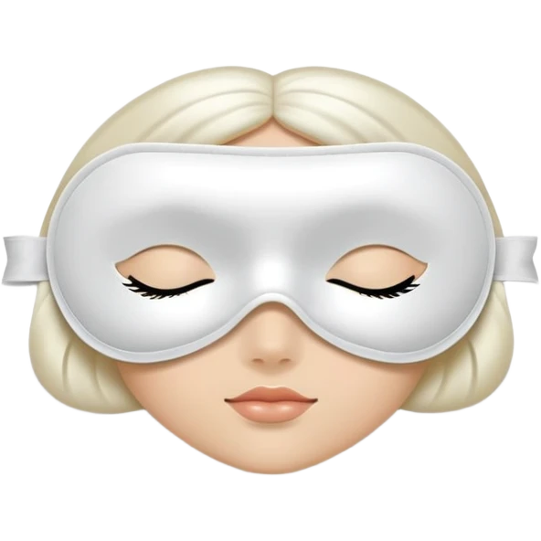 White satin sleep mask emoji