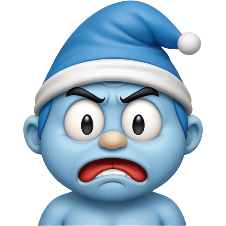 angry smurf  emoji