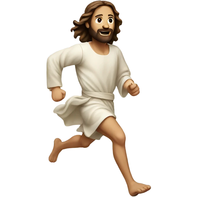 Jesus running emoji