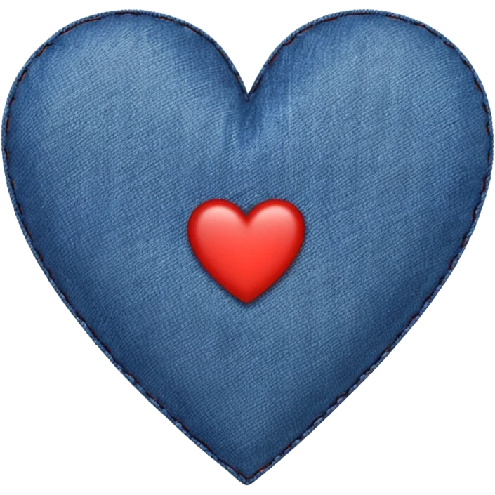 Heart shaped blue Denim  emoji