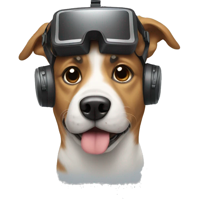Dog playing vr  emoji