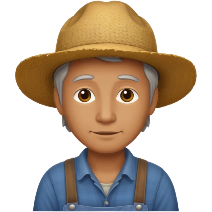  farmer not wear hat emoji
