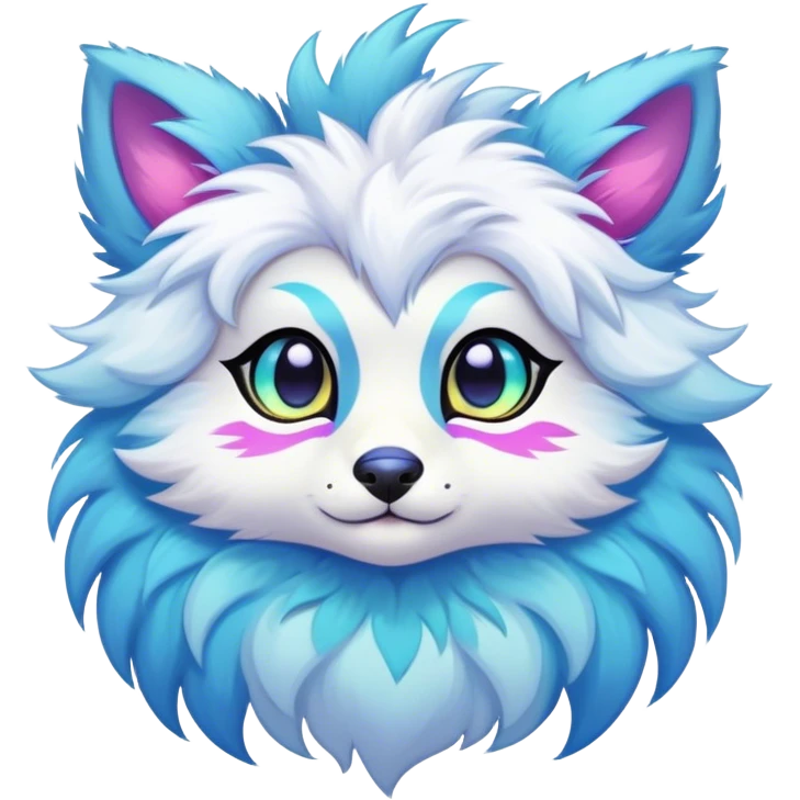 Kawaii bright fantasy ethereal anthro fursona animal emoji