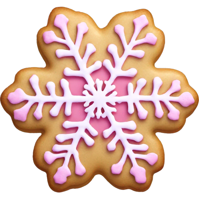 pink snowflake cookie  emoji