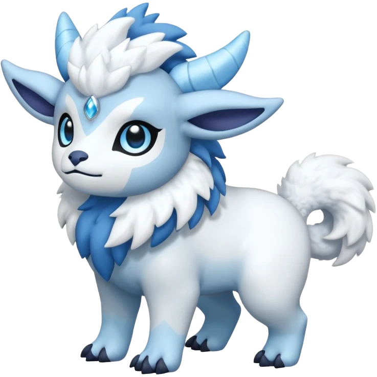 Shiny Absol-Amaura-Wooloo-Fakémon-hybrid-creature (full body)  emoji