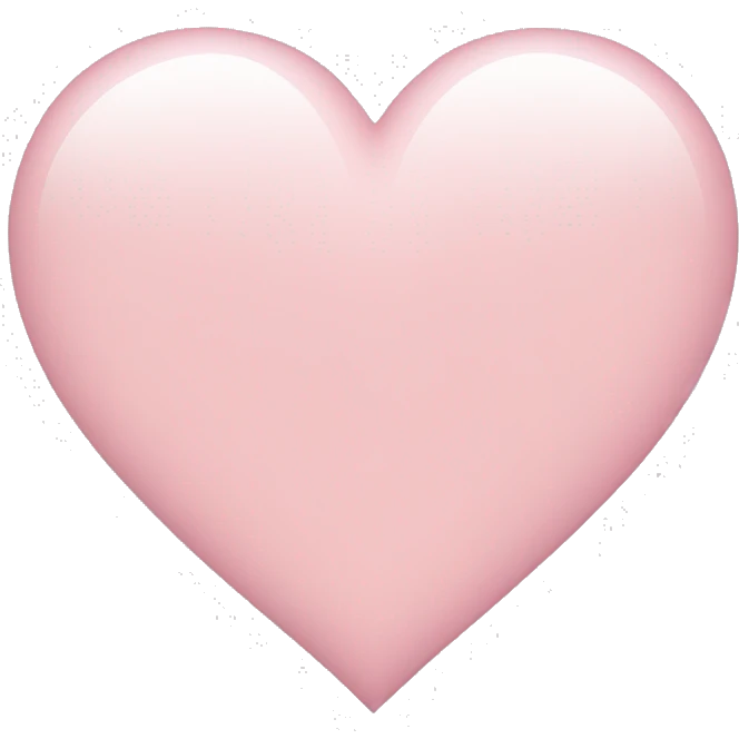 light pink heart with transparent background emoji
