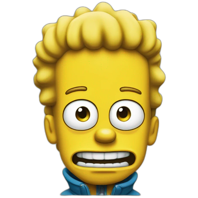 Bart Simpson qui rigole emoji