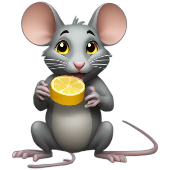 sewer rat eating a hard-disc emoji