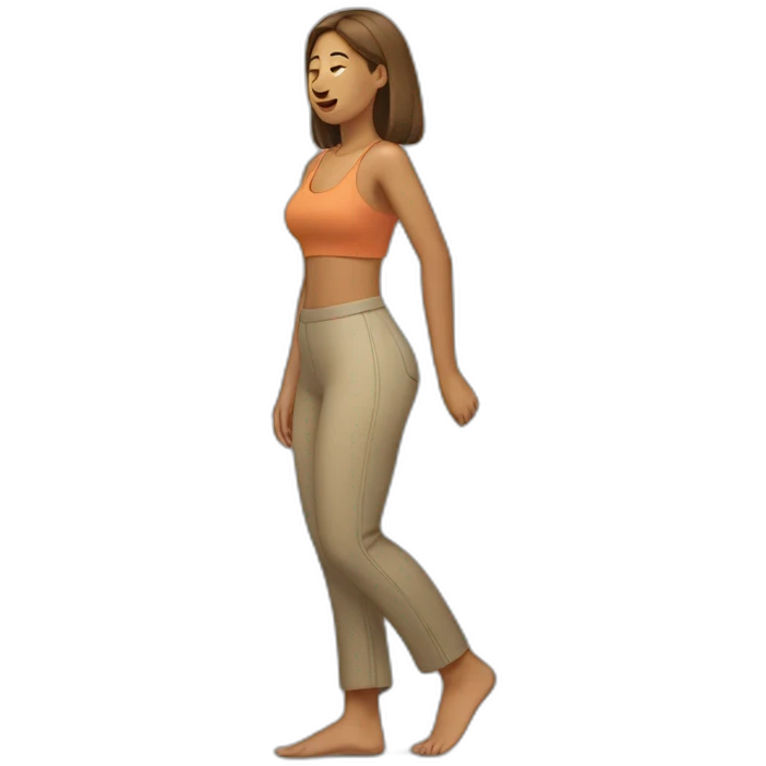 A Women doing doge style  position emoji