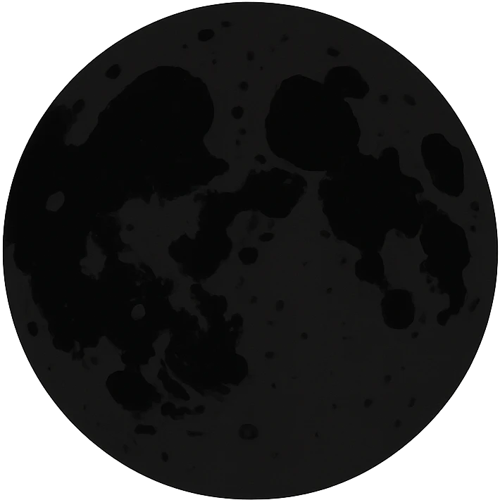 black moon, digital illustration emoji