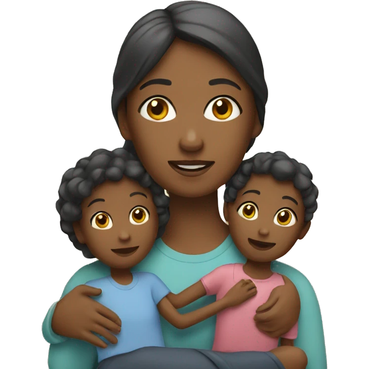 woman with two children emoji