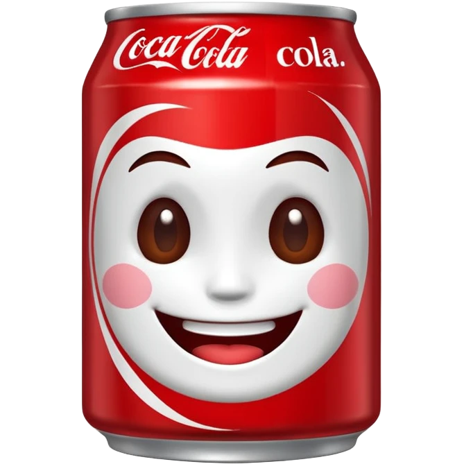 Coca-Cola con cara emoji