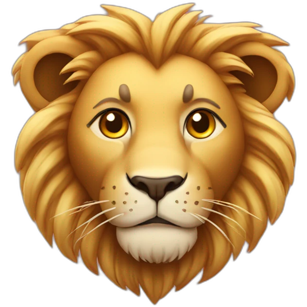 lion with hearts emoji