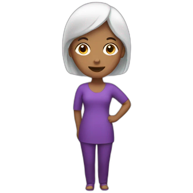 Mom with brinjal emoji