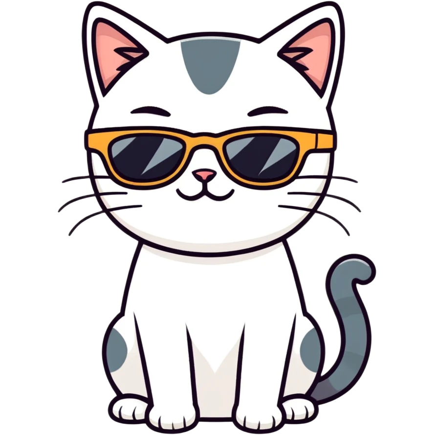 Cat with sunglasses emoji