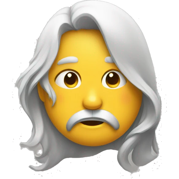 Emoji triste con la cara garabateada emoji