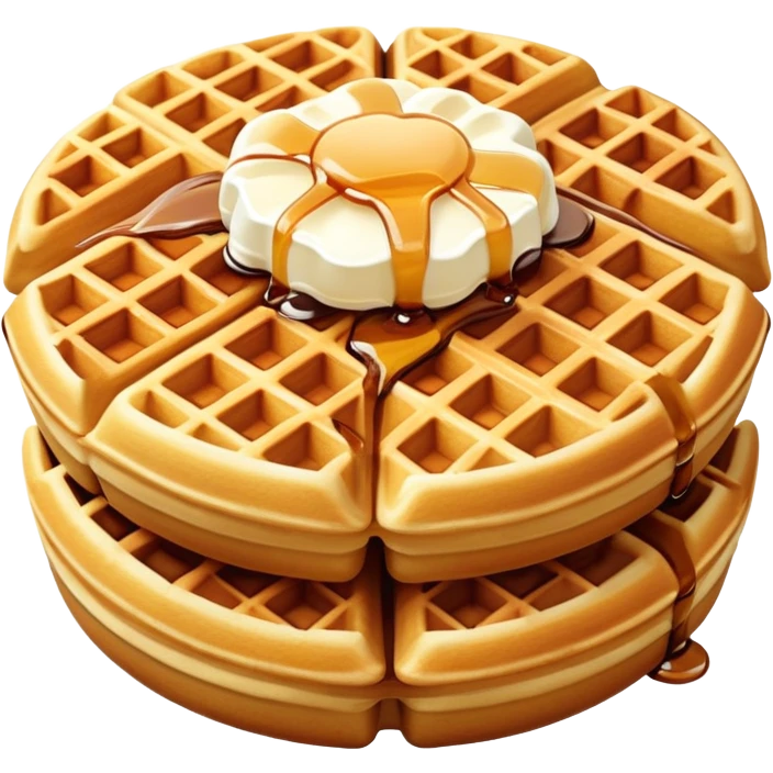 Belgian waffle with syrup  emoji